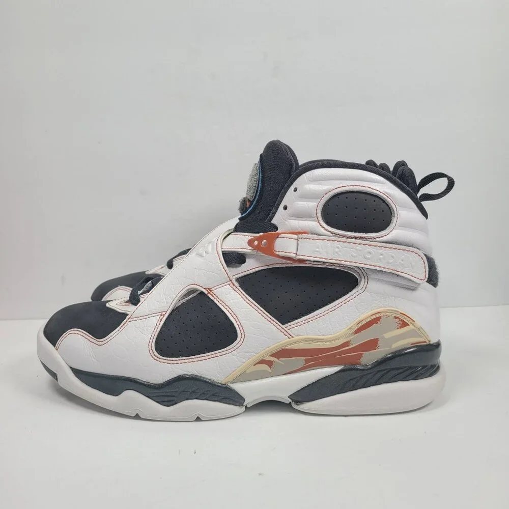 Air Jordan 8 Retro LS 2007 Men's White Black Toes Shoes 317258 104 US Size 11 - Picture 2 of 8